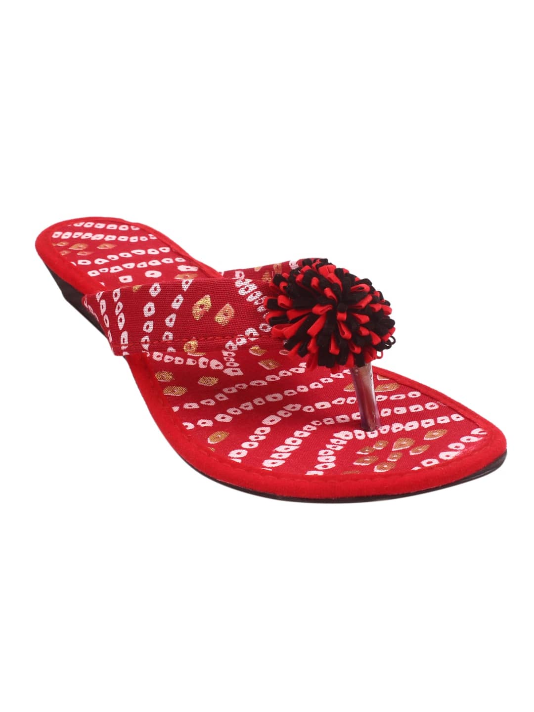 Apratim - Red Women's Kolhapuris - Ethnic Shoes | Buy online on ZillyBuy