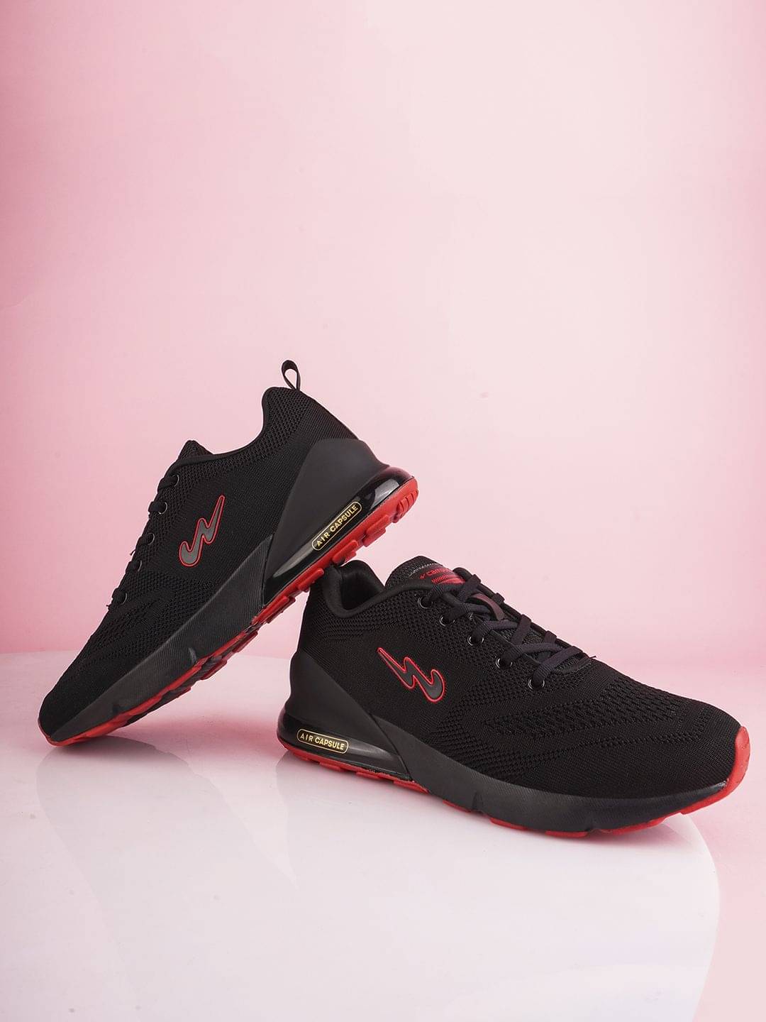     			Campus NORTH PLUS Black Men's Sports Running Shoes