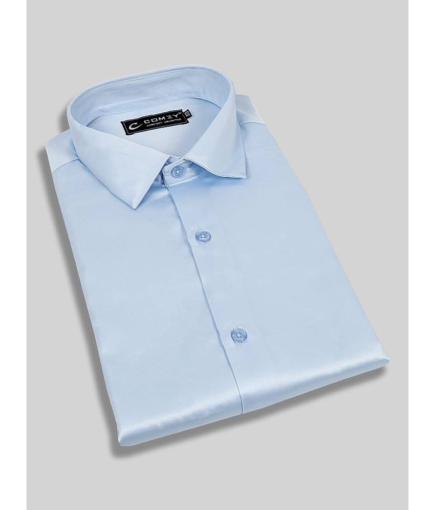 Comey Satin Slim Fit Solids Full Sleeves Men's Casual Shirt - Green ( Pack of 1 )