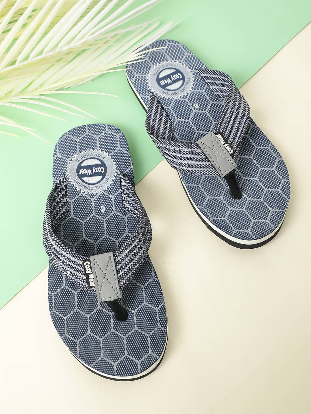 Cozy Wear - Blue Men's Thong Flip Flop