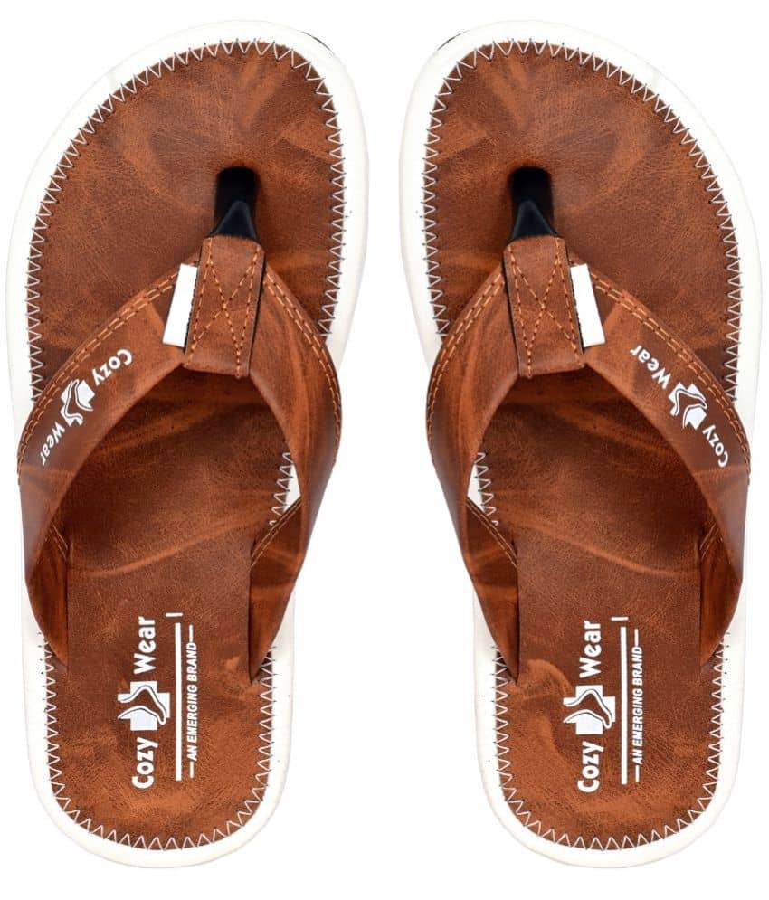 Cozy Wear - Brown Men's Thong Flip Flop