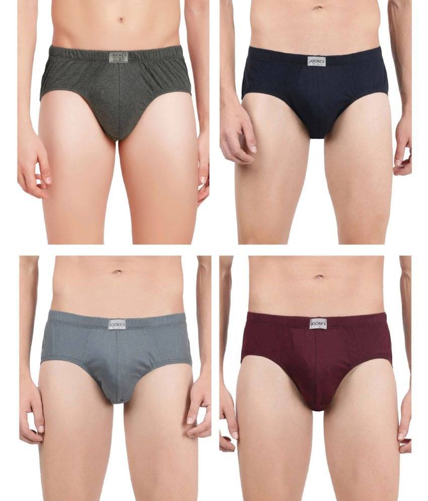 Jockey - Multicolor Cotton Men's Briefs ( Pack of 4 ) Jockey - Multicolor Cotton Men's Briefs ( Pack of 4 )