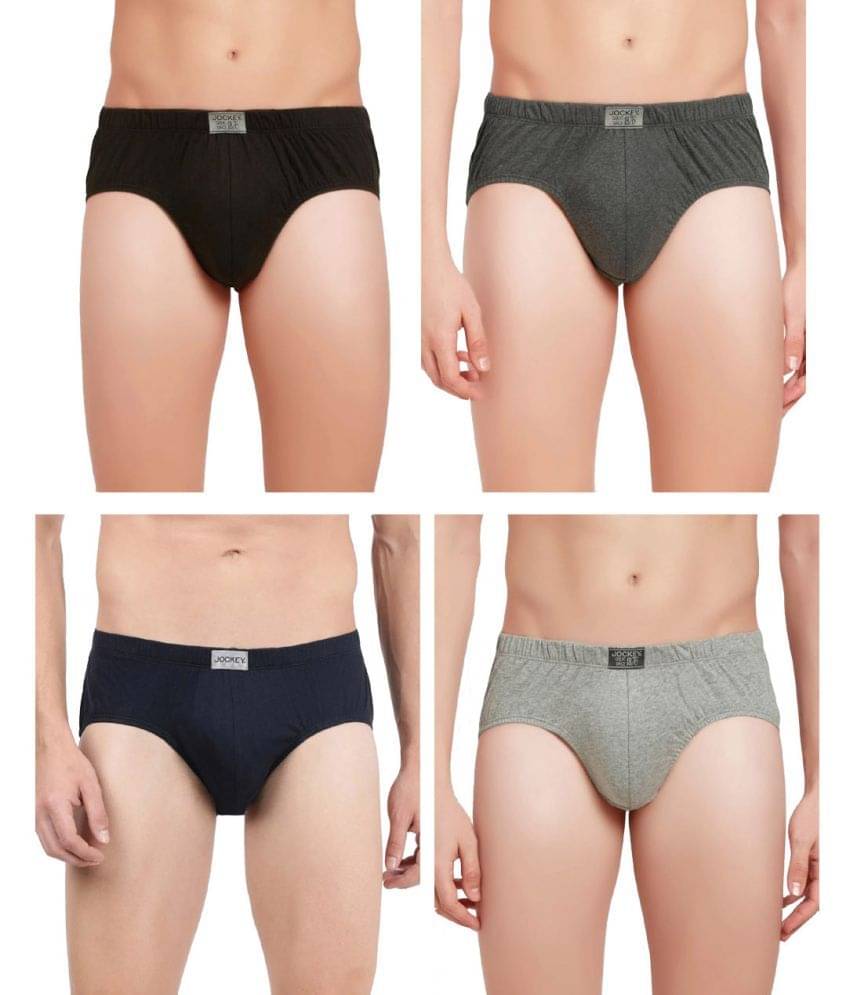 Jockey - Multicolor Cotton Men's Briefs ( Pack of 4 ) Jockey - Multicolor Cotton Men's Briefs ( Pack of 4 )