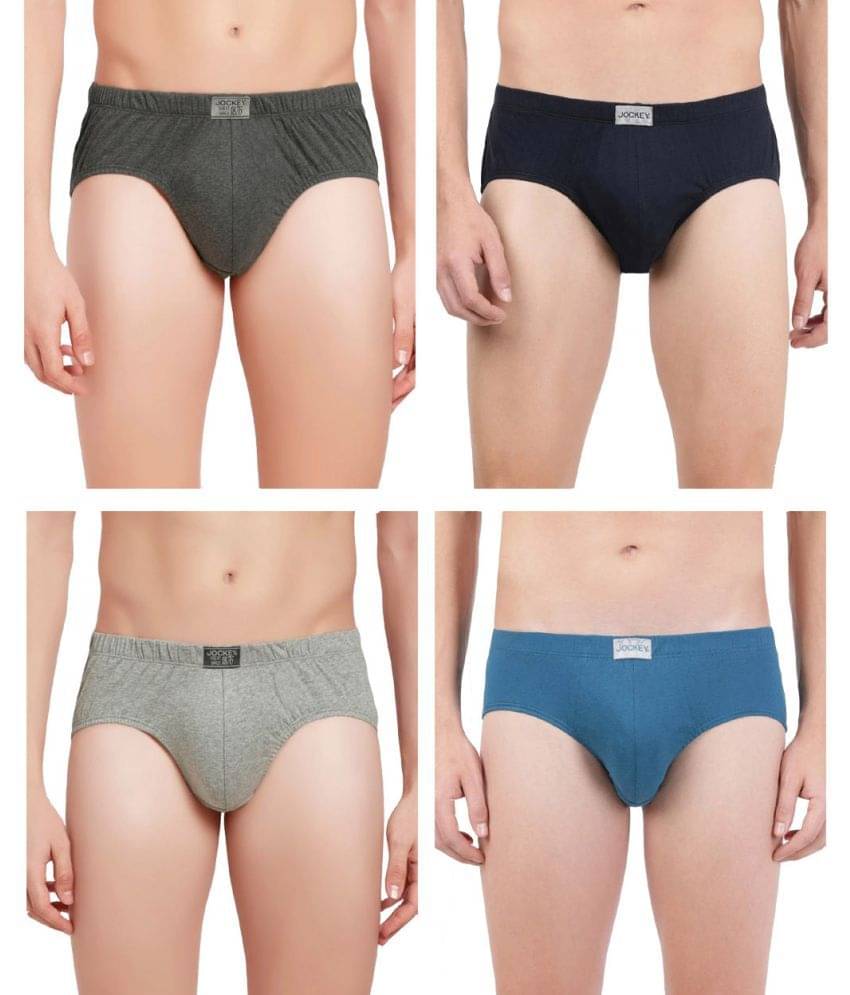 Jockey - Multicolor Cotton Men's Briefs ( Pack of 4 ) Jockey - Multicolor Cotton Men's Briefs ( Pack of 4 )