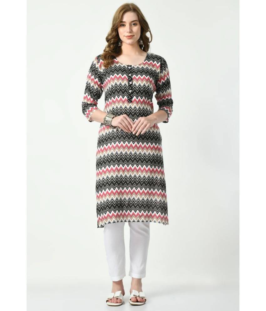 MAURYA Rayon Printed Straight Women's Kurti - Multicolor ( Pack of 1 ) MAURYA Rayon Printed Straight Women's Kurti - Multicolor ( Pack of 1 )