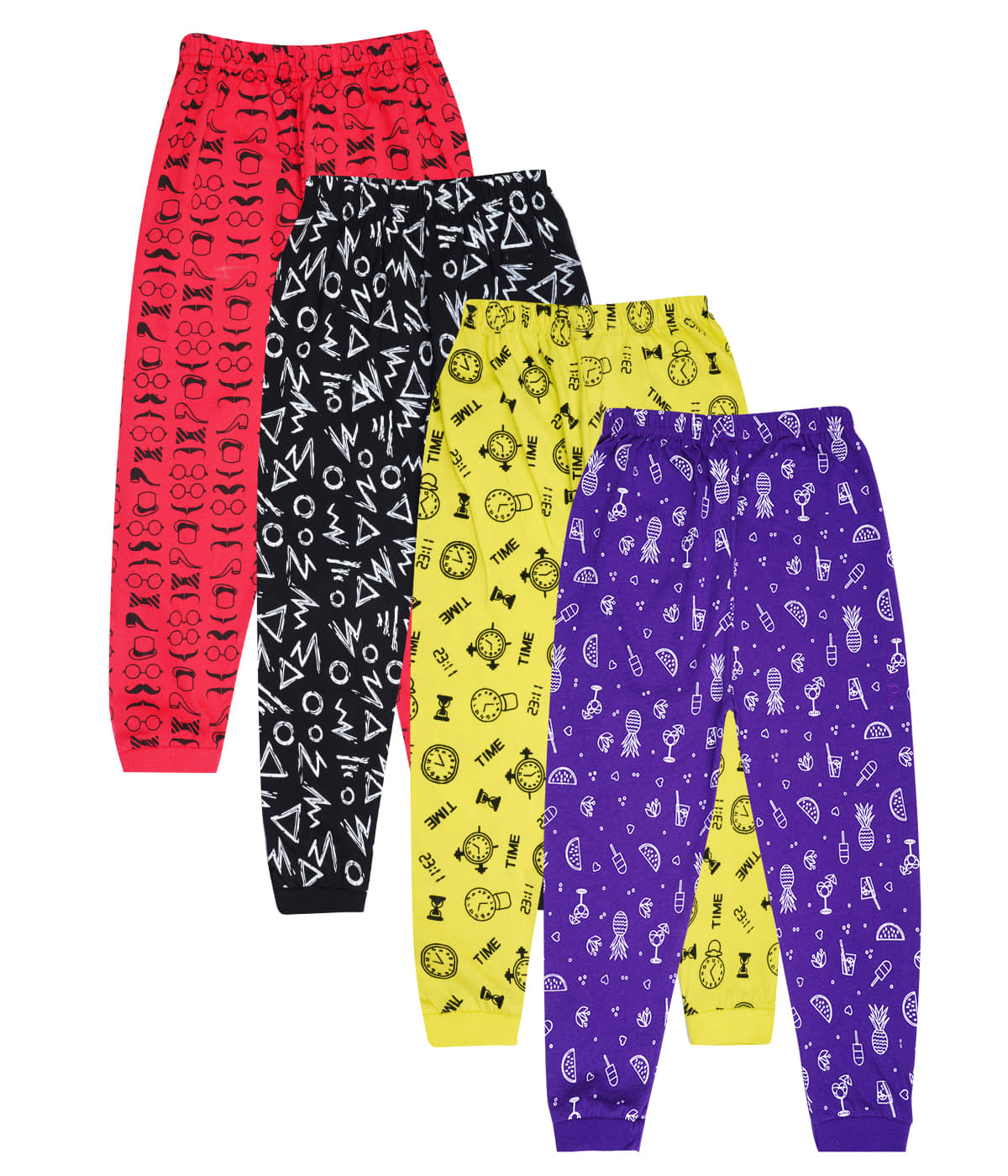 Santee Pack of 4 Boys Cotton Blend Trackpant ( Multicolor ) - Track Pants | Buy online on ZillyBuy
