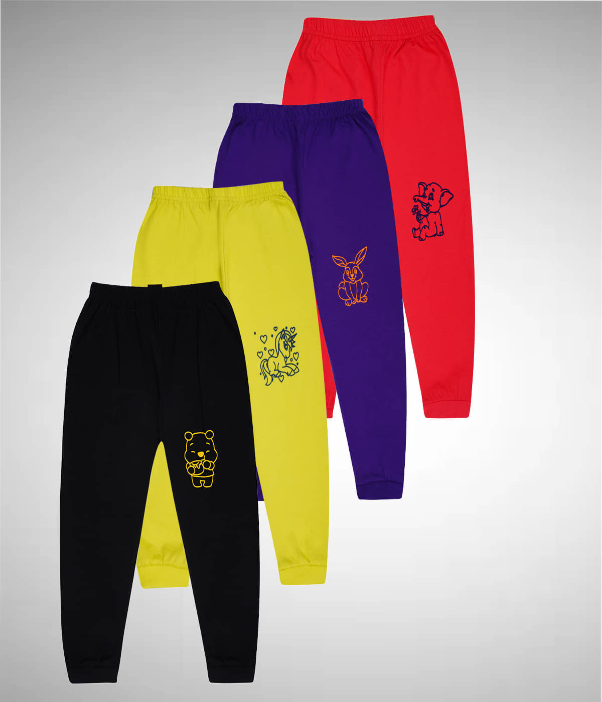 Santee Pack of 4 Boys Cotton Blend Trackpant ( Multicolor ) - Track Pants | Buy online on ZillyBuy