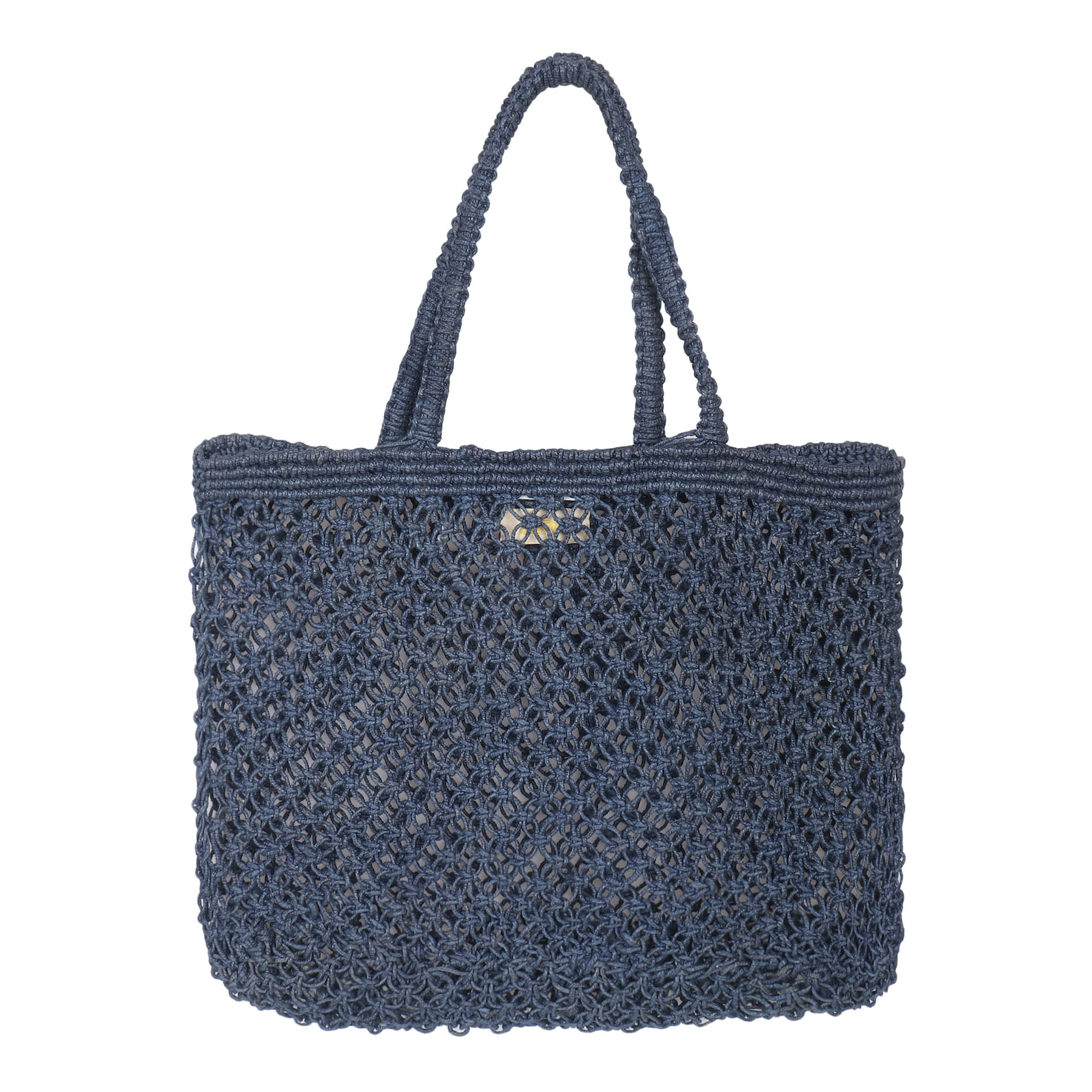     			sapis Tote Bag Jute Set of 1 ( Blue )