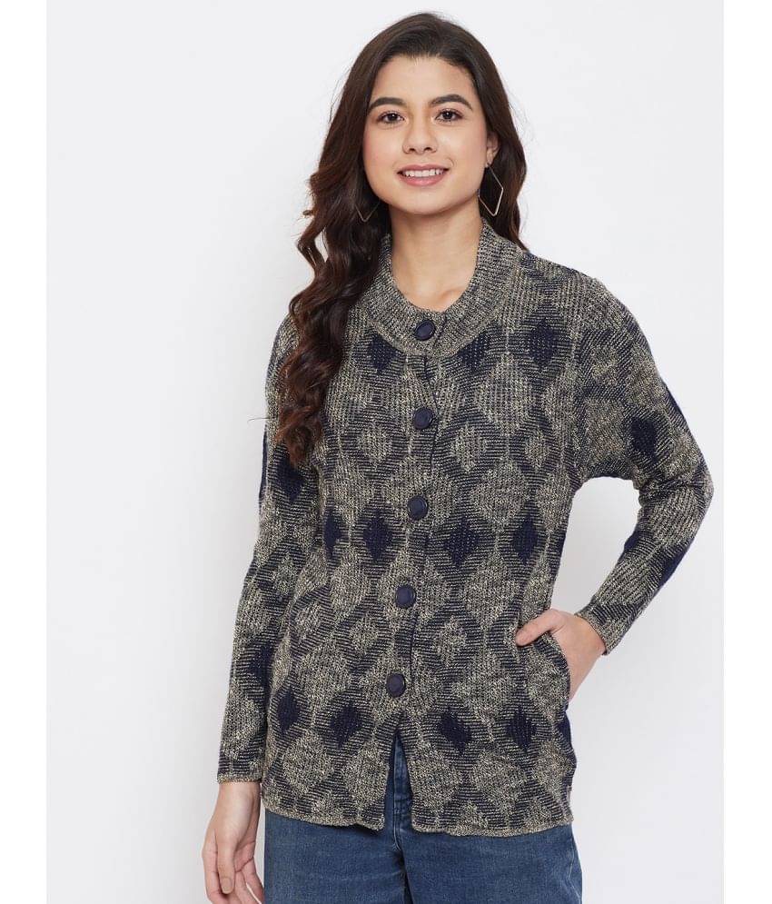 zigo Acro Wool Round Neck Women's Buttoned Cardigans - Black ( Single ) zigo Acro Wool Round Neck Women's Buttoned Cardigans - Black ( Single )