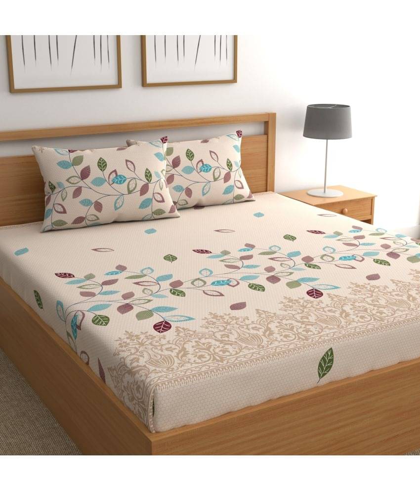 CG HOMES Microfiber 1 Double Bedsheet with 2 Pillow Covers ( Beige ) CG HOMES Microfiber 1 Double Bedsheet with 2 Pillow Covers ( Beige )