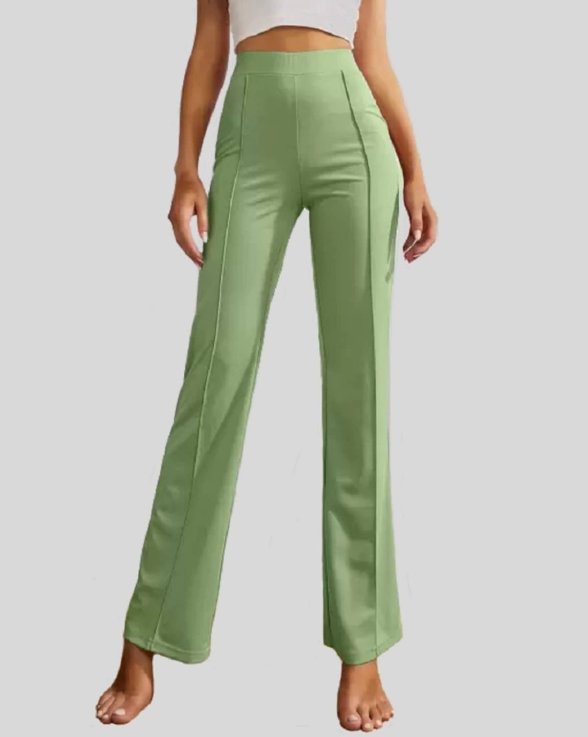 Gazal Fashions - Black Cotton Blend Straight Women's Bootcut Pants ( Pack of 1 ) - Trousers | Buy online on ZillyBuy