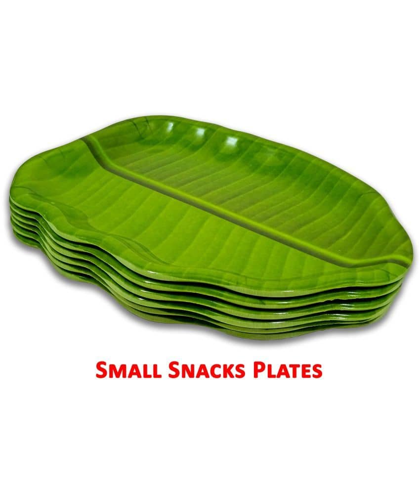 Inpro 6 Pcs Melamine Dark Green Quarter Plate