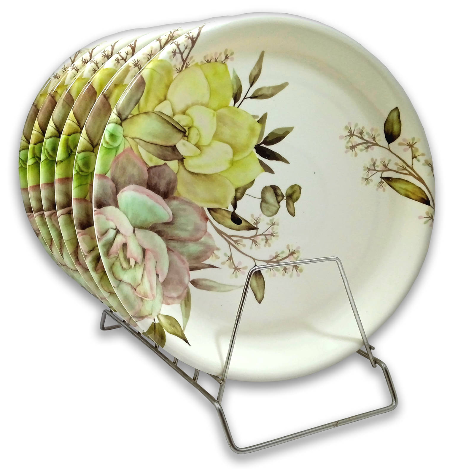 Inpro 6 Pcs Melamine Multi Color Full Plate     			Inpro 6 Pcs Melamine Multi Color Full Plate