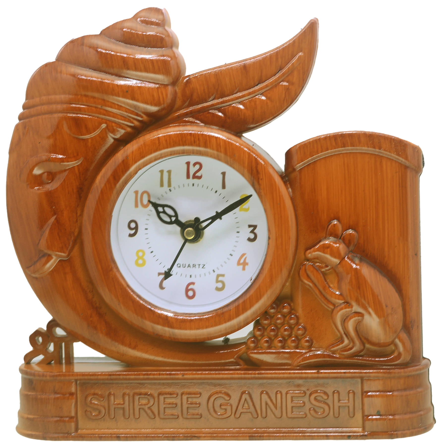     			JMALL Analog Plastic Assymetric Table Clock - Pack of 1