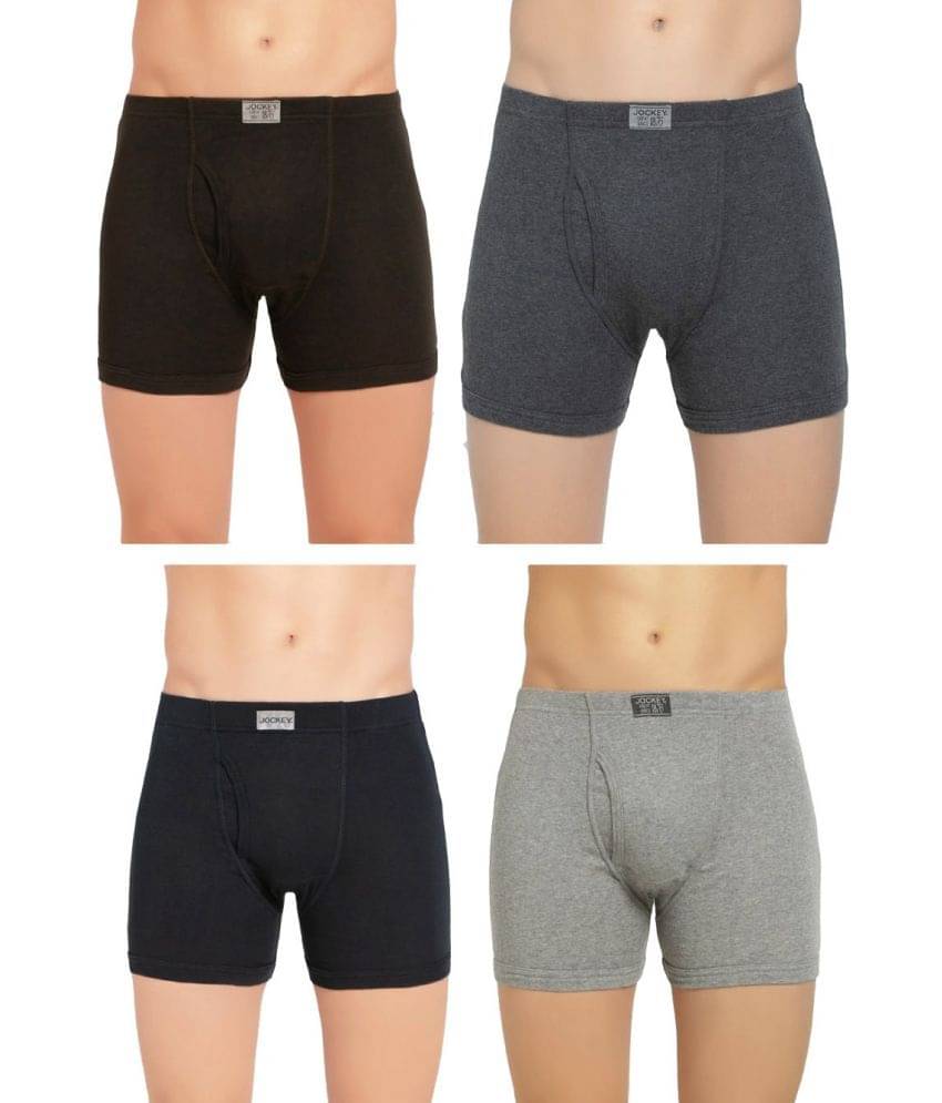 Jockey - Multicolor Cotton Men's Trunks ( Pack of 4 ) Jockey - Multicolor Cotton Men's Trunks ( Pack of 4 )