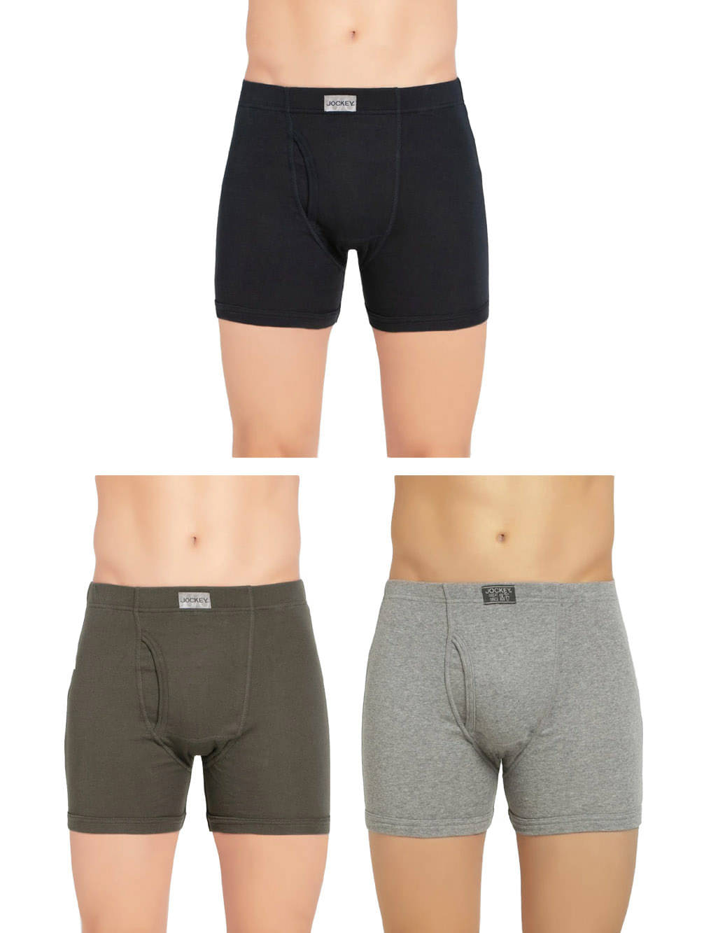 Jockey - Multicolor Cotton Men's Trunks ( Pack of 3 ) Jockey - Multicolor Cotton Men's Trunks ( Pack of 3 )