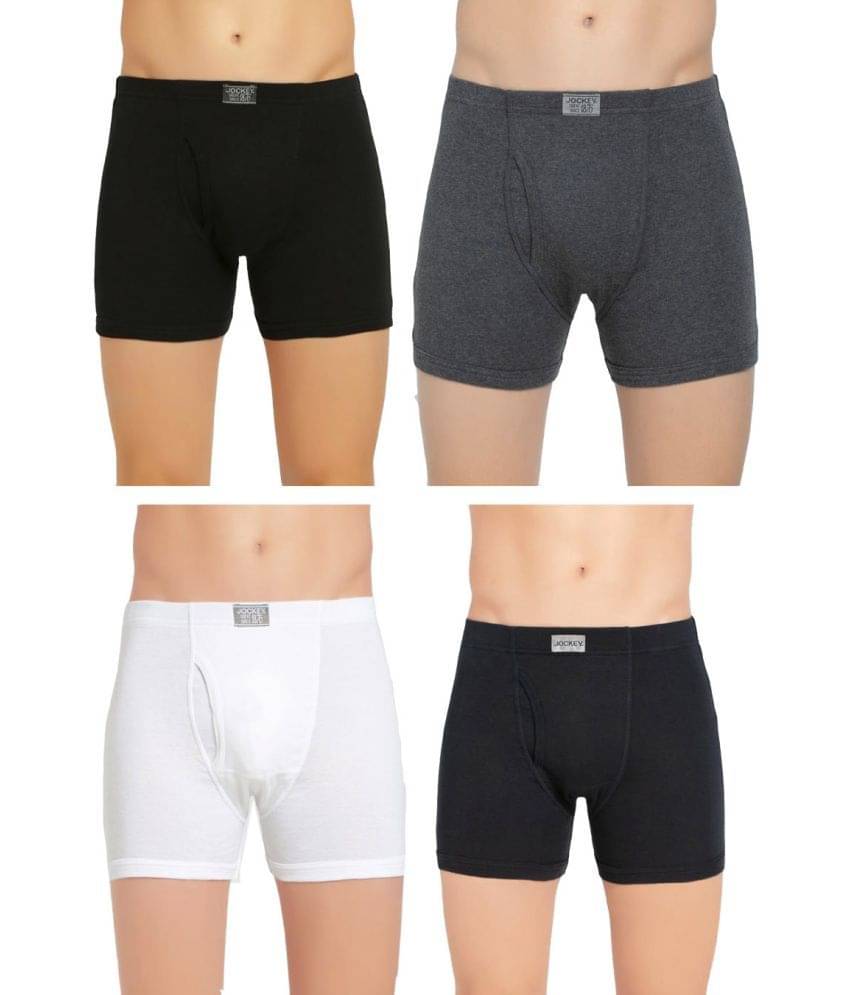 Jockey - Multicolor Cotton Men's Trunks ( Pack of 4 ) Jockey - Multicolor Cotton Men's Trunks ( Pack of 4 )
