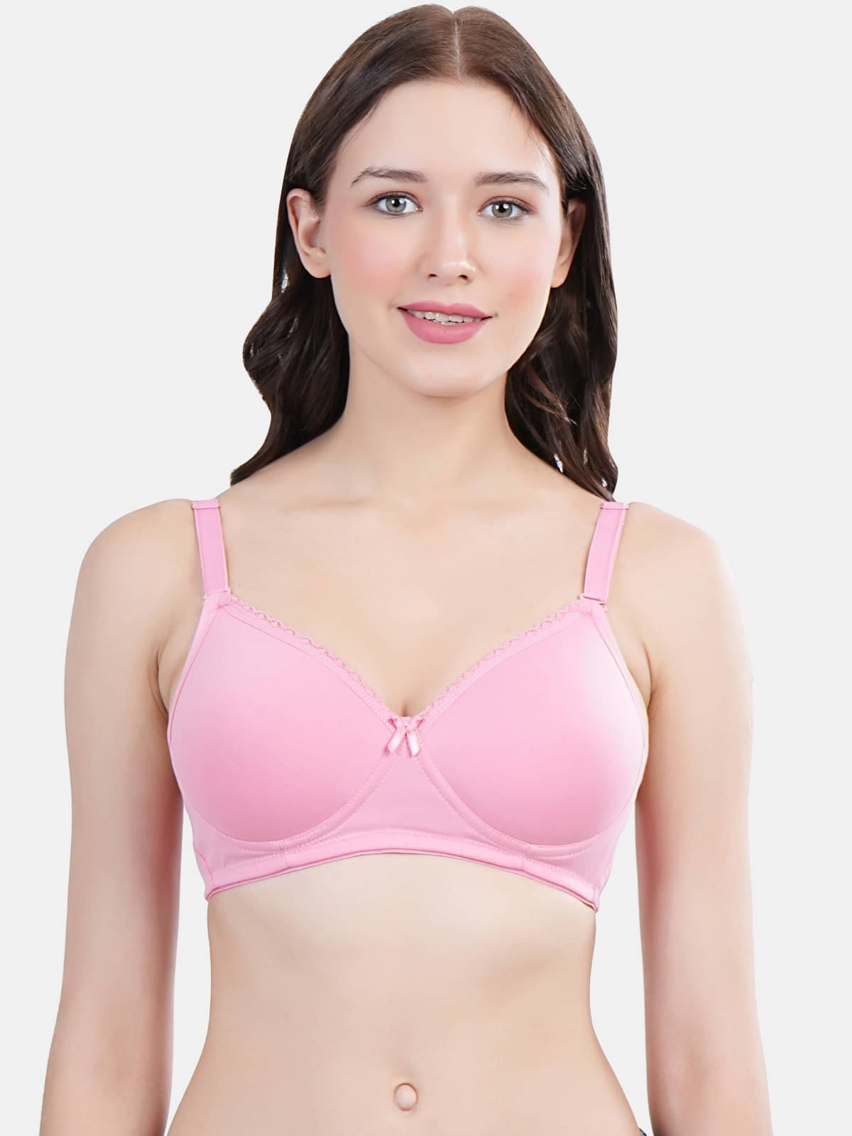 LACYLUXE Cotton Blend Lightly Padded Women's T-Shirt Bra ( Peach ) LACYLUXE Cotton Blend Lightly Padded Women's T-Shirt Bra ( Peach )