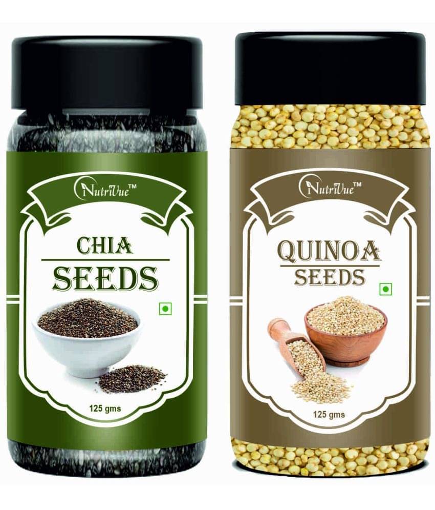 NUTRIVUE Chia Seeds & Quinoa Seeds 250 gm Pack of 2 NUTRIVUE Chia Seeds & Quinoa Seeds 250 gm Pack of 2