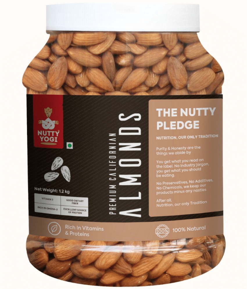     			Nutty Yogi California Almonds 1.2kgs Jar