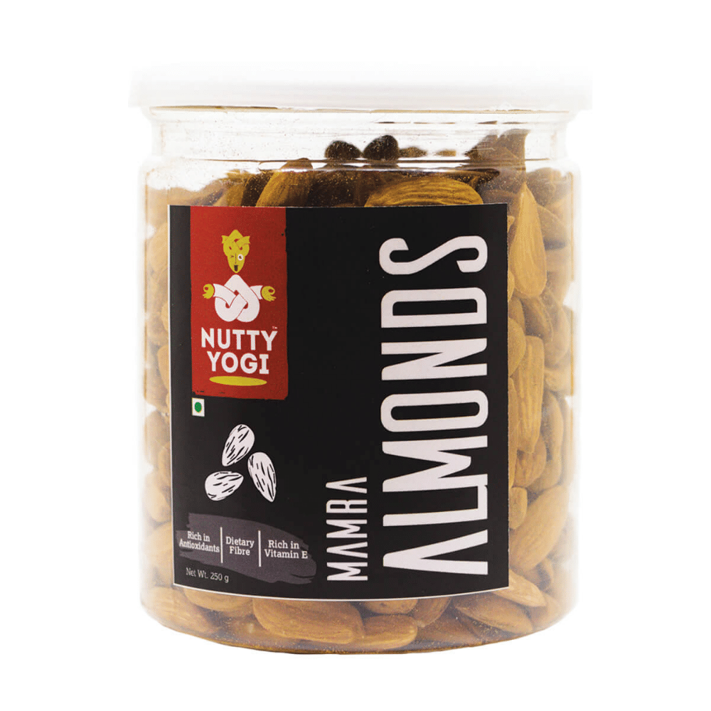     			Nutty Yogi Mamra Almonds 250 Gm