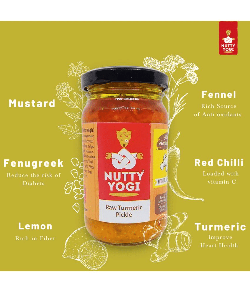 Nutty Yogi Raw Turmeric Pickle 200 g Nutty Yogi Raw Turmeric Pickle 200 g