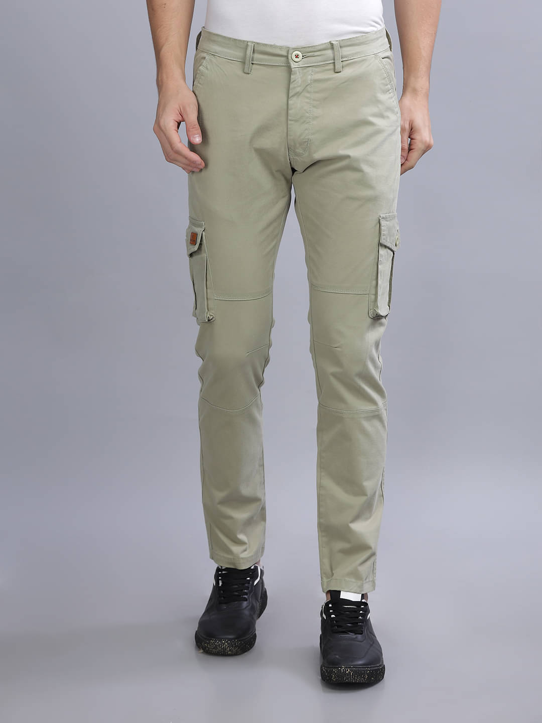     			Paul Street Slim Flat Men's Cargos - Green ( Pack of 1 )