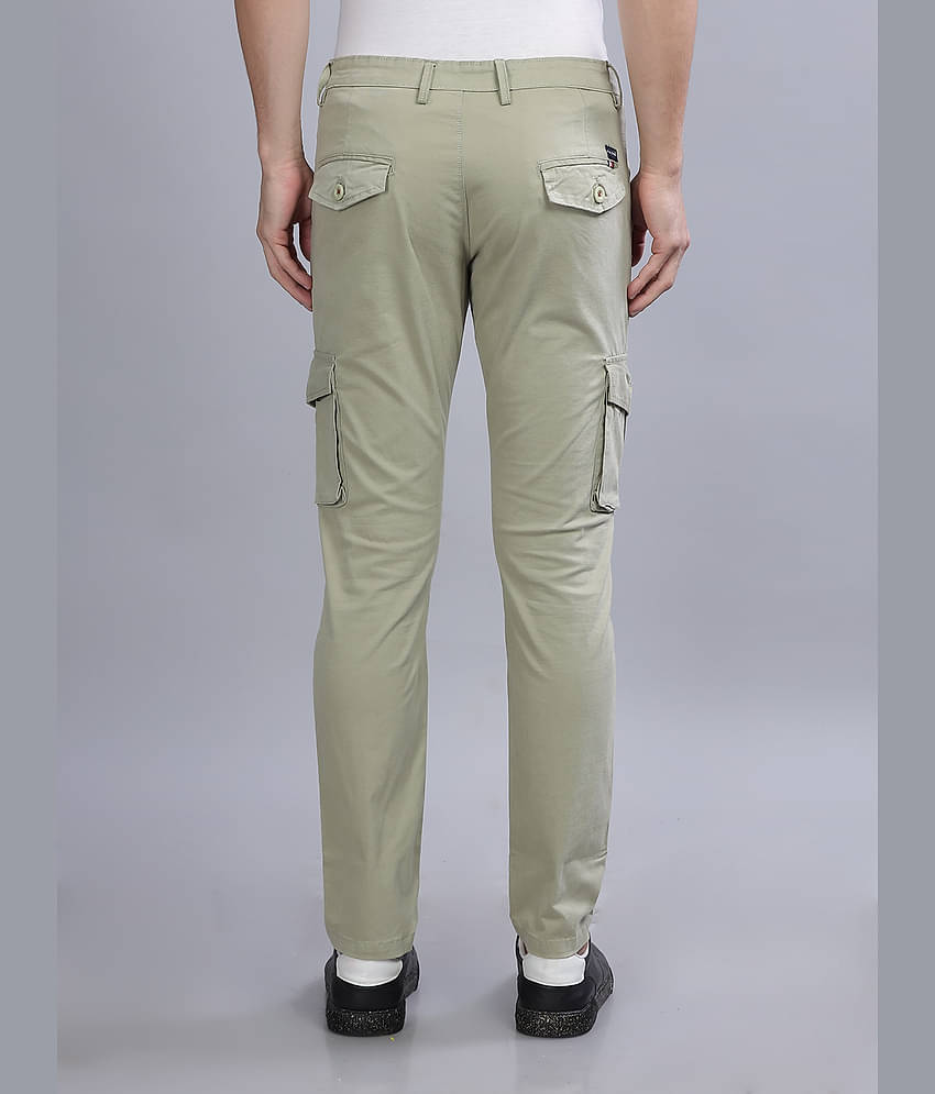 Paul Street Slim Flat Men's Cargos - Olive Green ( Pack of 1 )