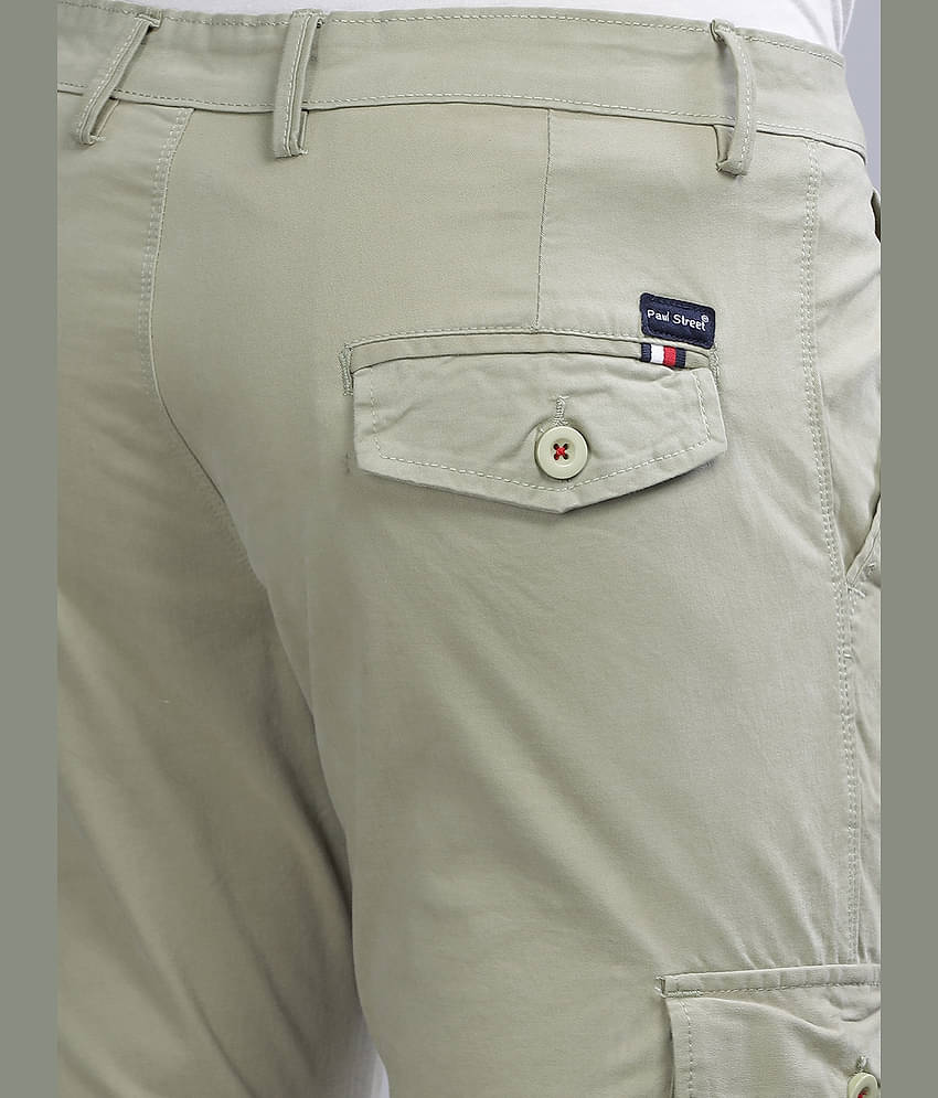 Paul Street Slim Flat Men's Cargos - Olive Green ( Pack of 1 )