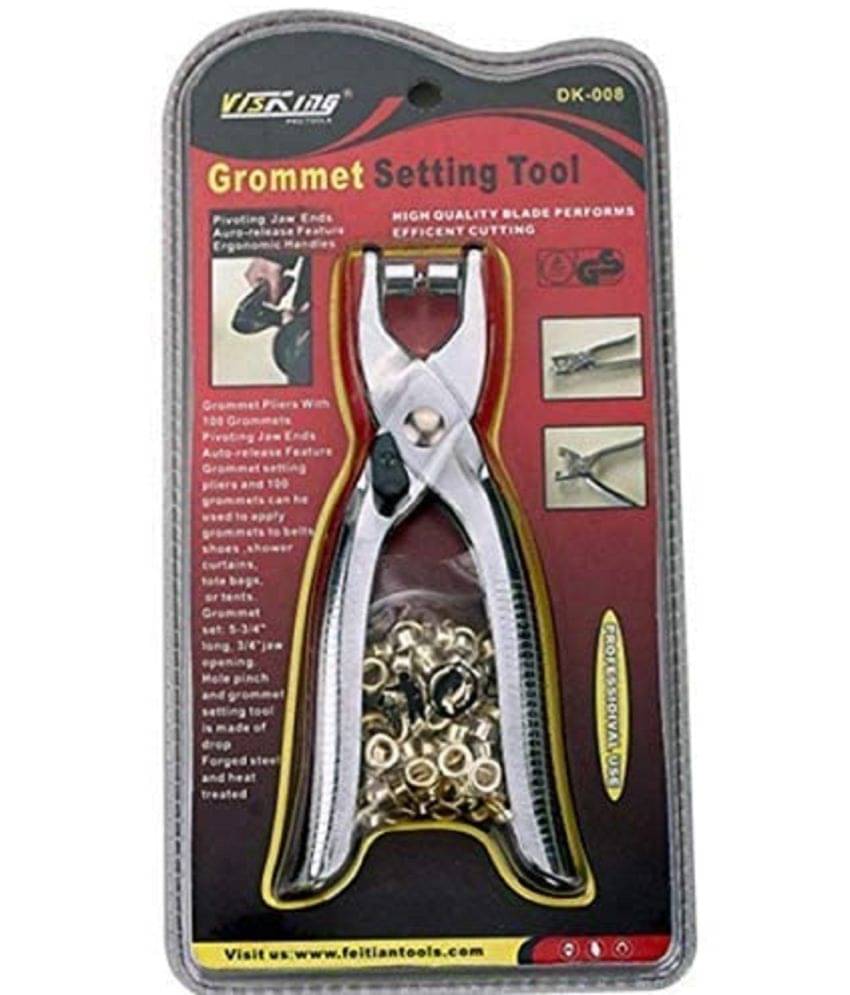     			SHB GRO mmet Rivets Eyelet Setting Pliers Tool for Bags Shoes Leather Belt (red Grip)