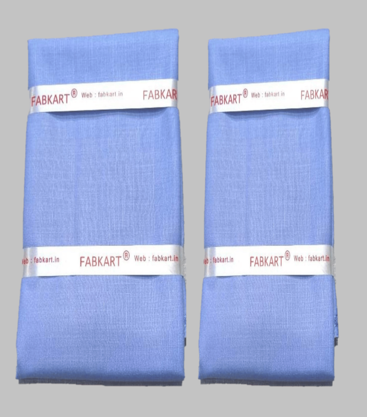     			Fabkart - Light Blue Polyester Blend Men's Unstitched Shirt Piece ( Pack of 2 )