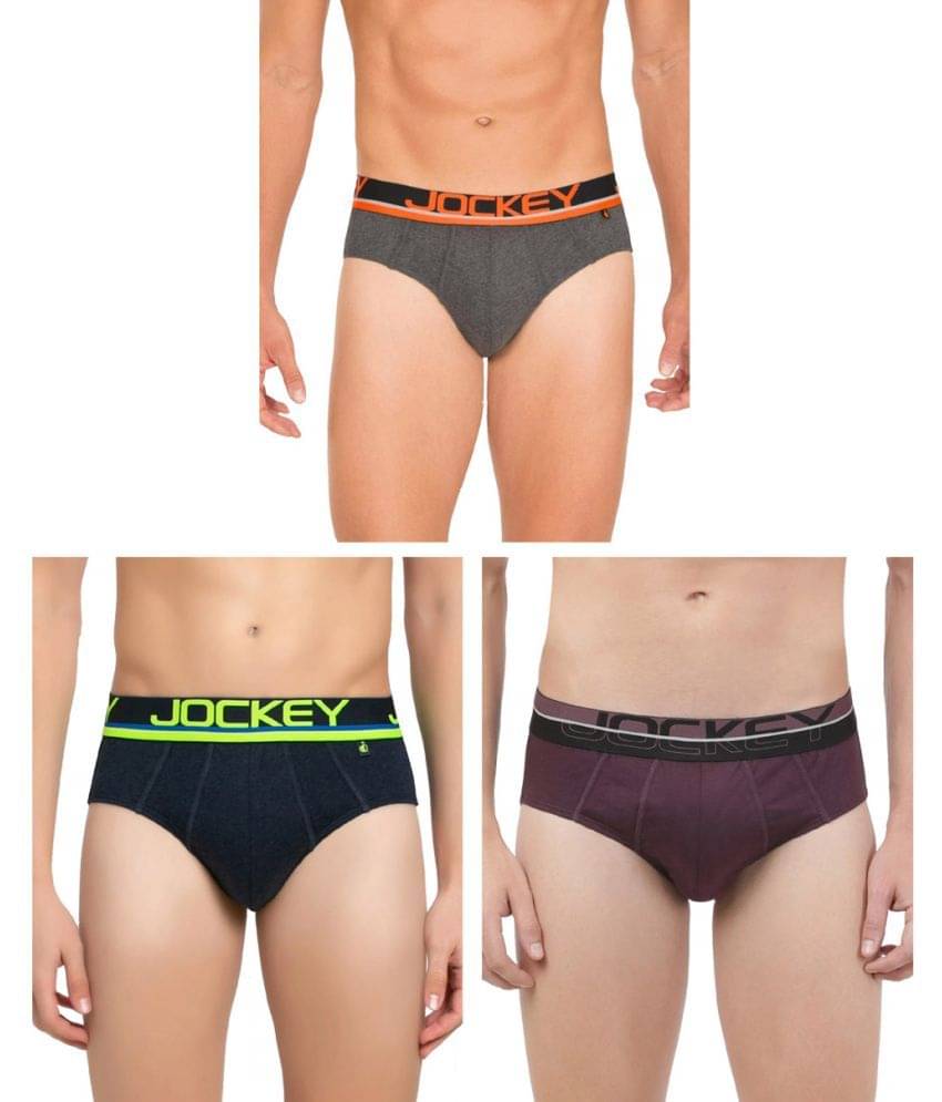     			Jockey - Multicolor Cotton Men's Briefs ( Pack of 3 )