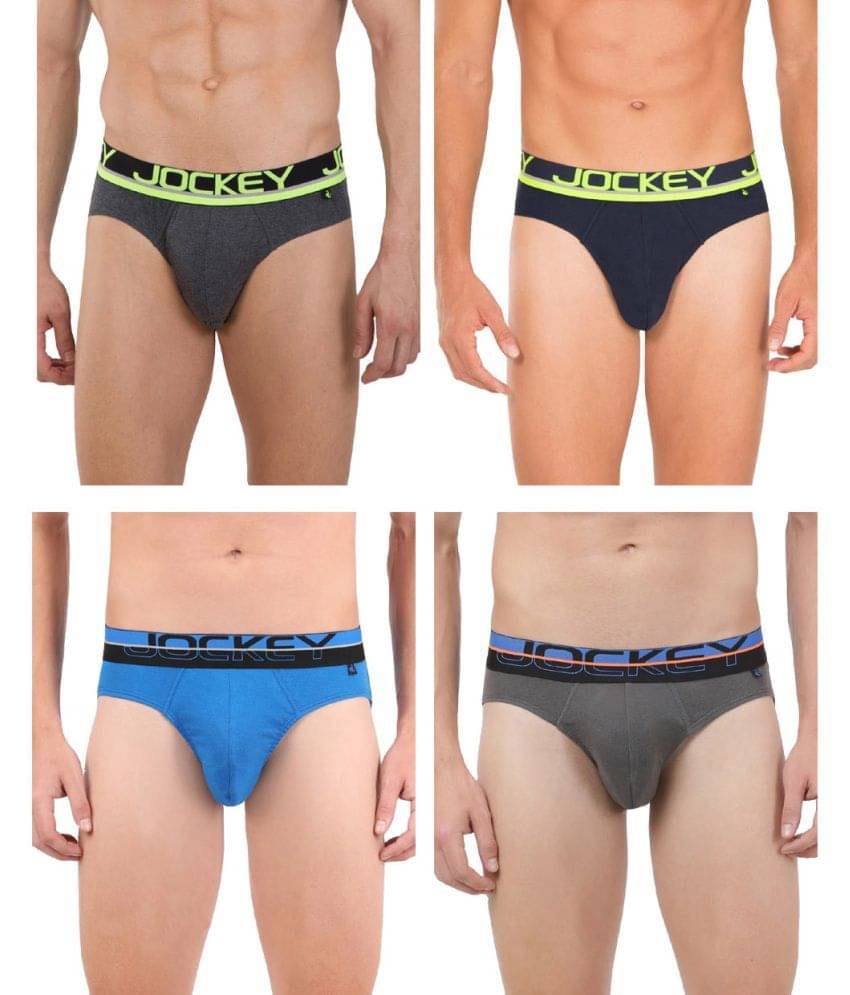Jockey - Multicolor Cotton Men's Briefs ( Pack of 4 ) Jockey - Multicolor Cotton Men's Briefs ( Pack of 4 )