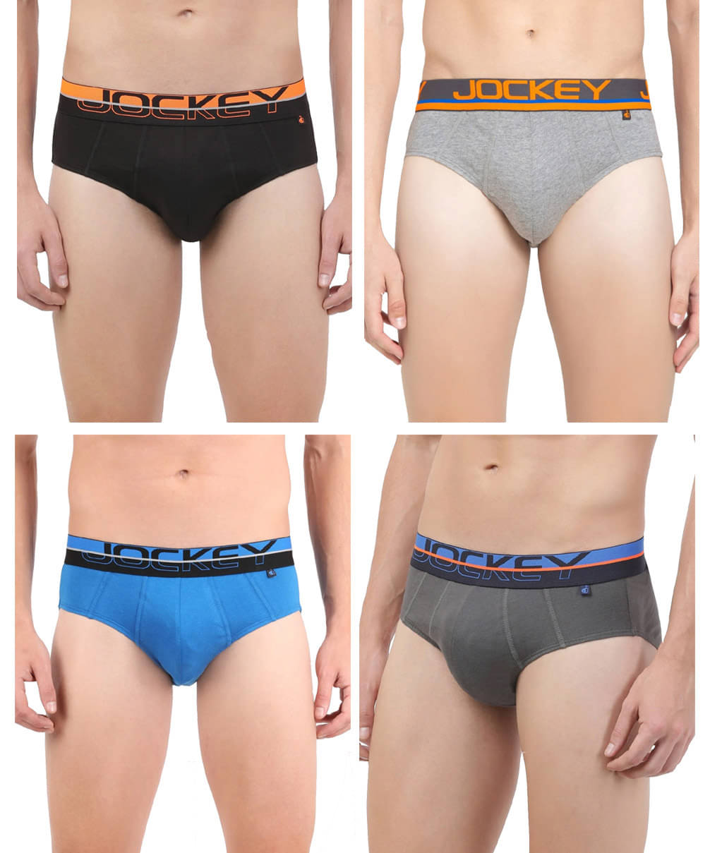Jockey - Multicolor Cotton Men's Briefs ( Pack of 4 ) Jockey - Multicolor Cotton Men's Briefs ( Pack of 4 )