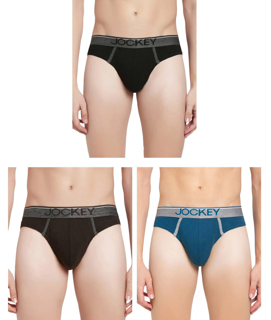 Jockey - Multicolor Cotton Men's Briefs ( Pack of 3 ) Jockey - Multicolor Cotton Men's Briefs ( Pack of 3 )
