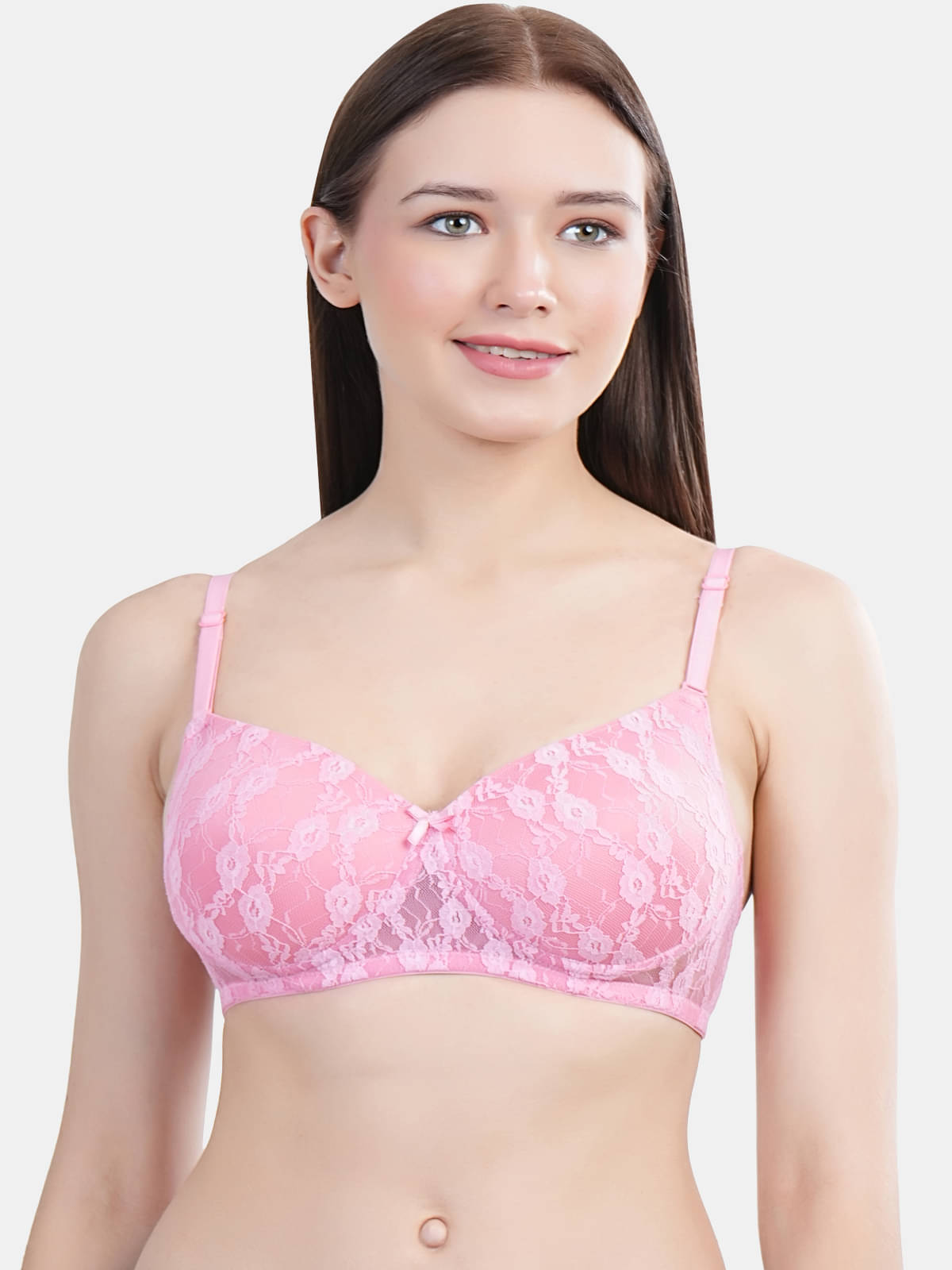 LACYLUXE - Peach Net Lightly Padded Women's T-Shirt Bra ( Pack of 1 ) LACYLUXE - Peach Net Lightly Padded Women's T-Shirt Bra ( Pack of 1 )