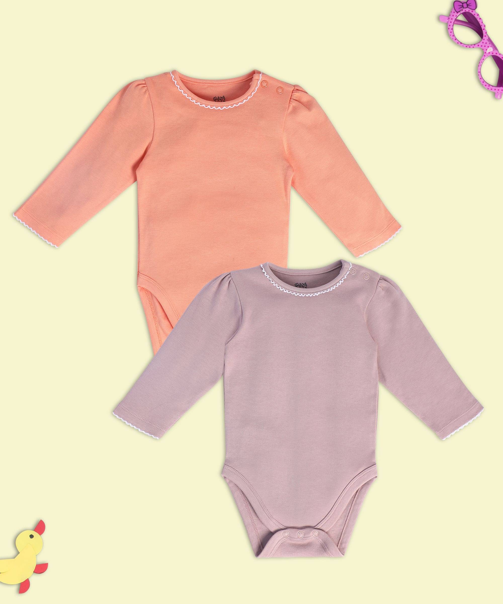     			MINI KLUB Pack of 1 Baby Girls Cotton Bodysuit ( Beige )