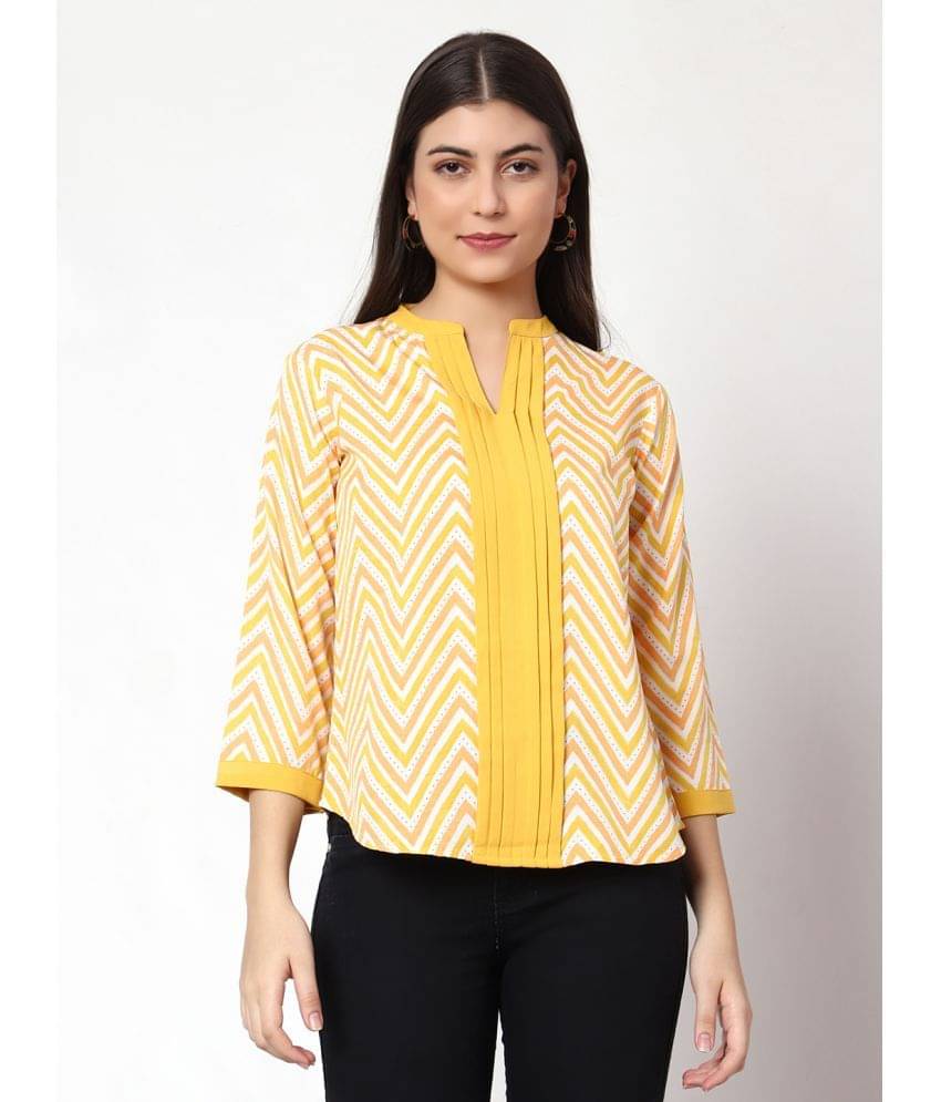     			Prettify Women's Crepe Regular Top ( Orange )