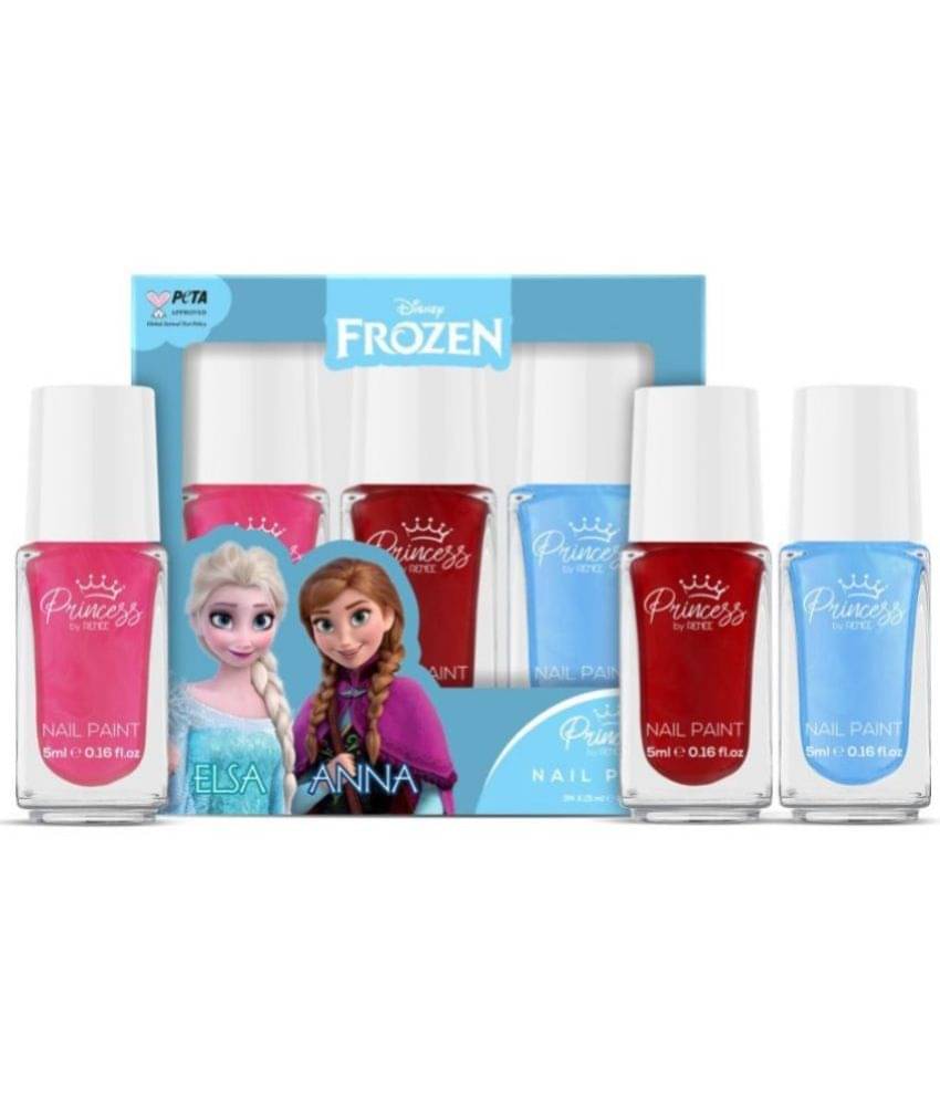     			Disney Frozen Princess By RENEE Bubbles Nail Paint Elsa & Anna Pack Of 3, 5 Ml each