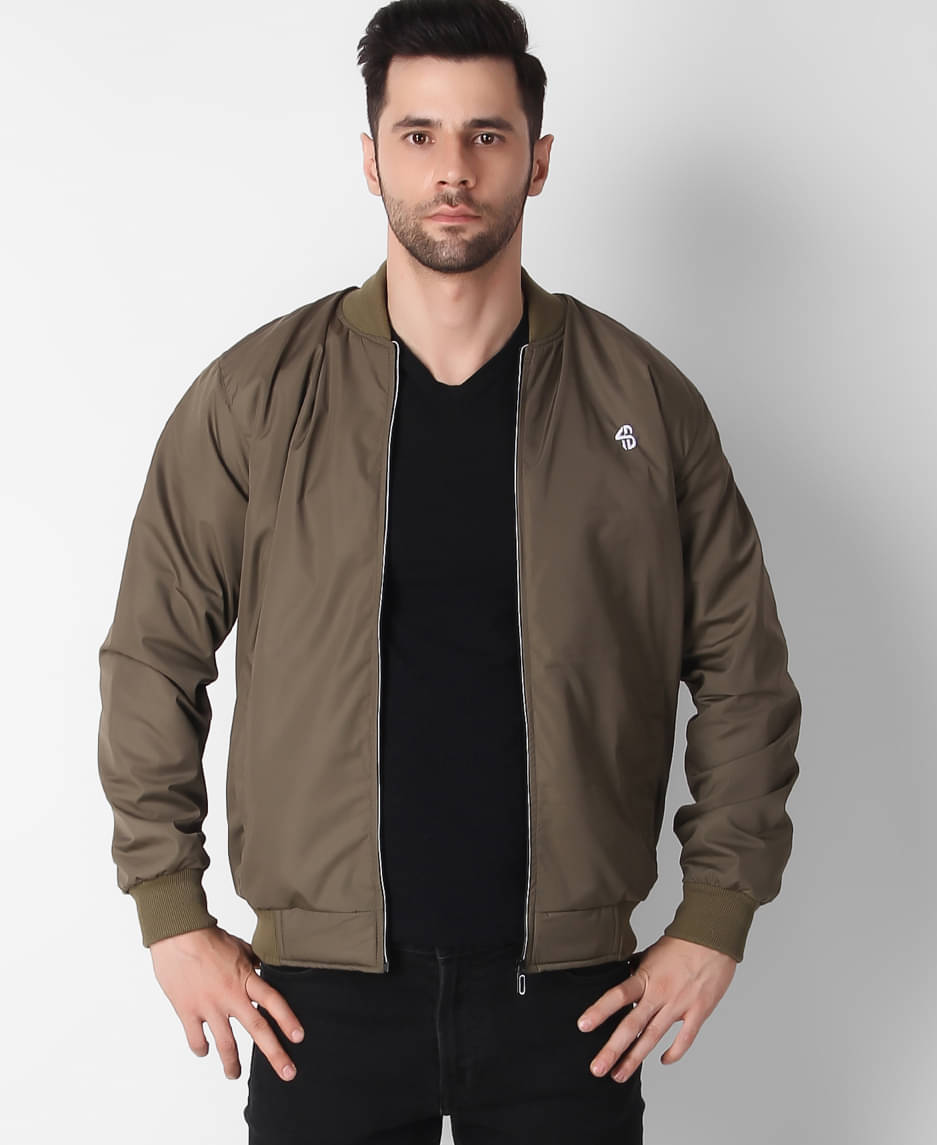     			4B Nylon Men's Windcheater Jacket - Olive ( Pack of 1 )