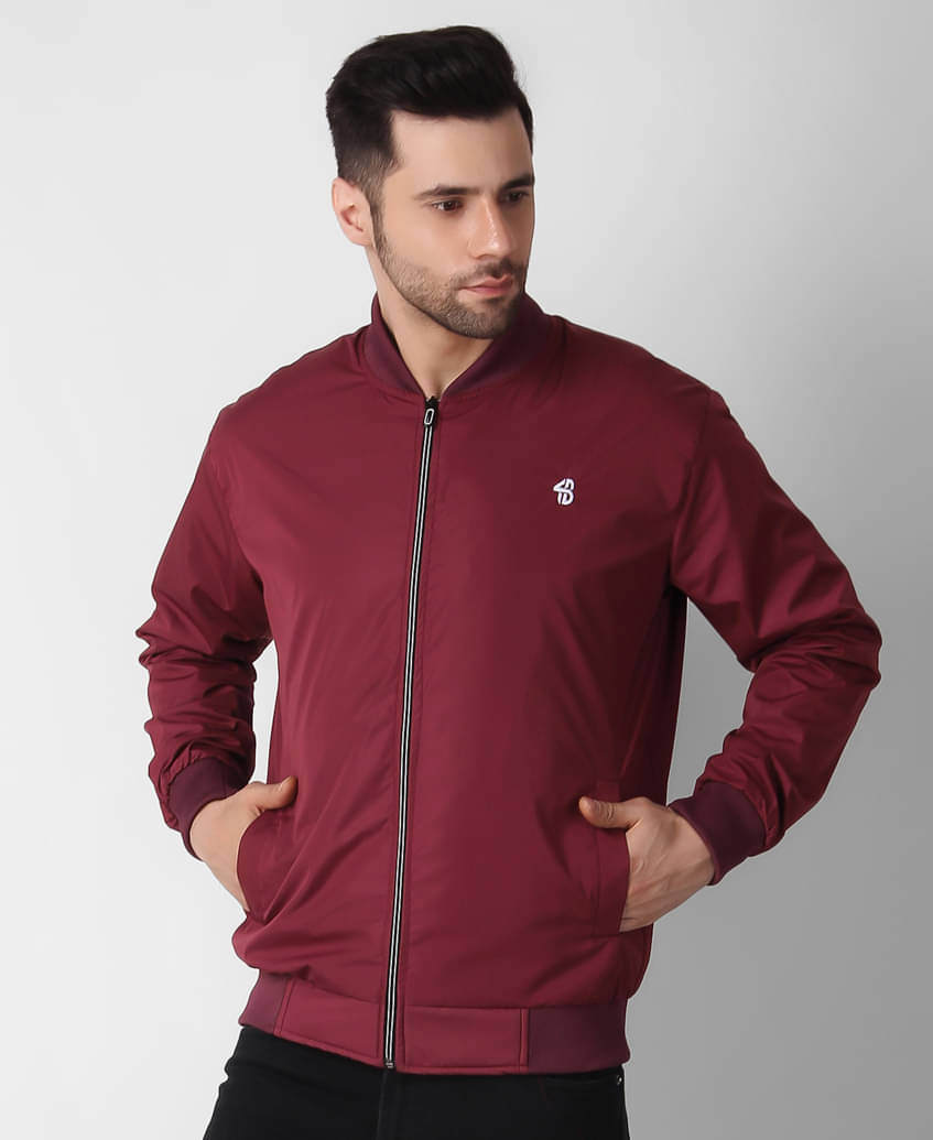     			4B Nylon Men's Windcheater Jacket - Maroon ( Pack of 1 )