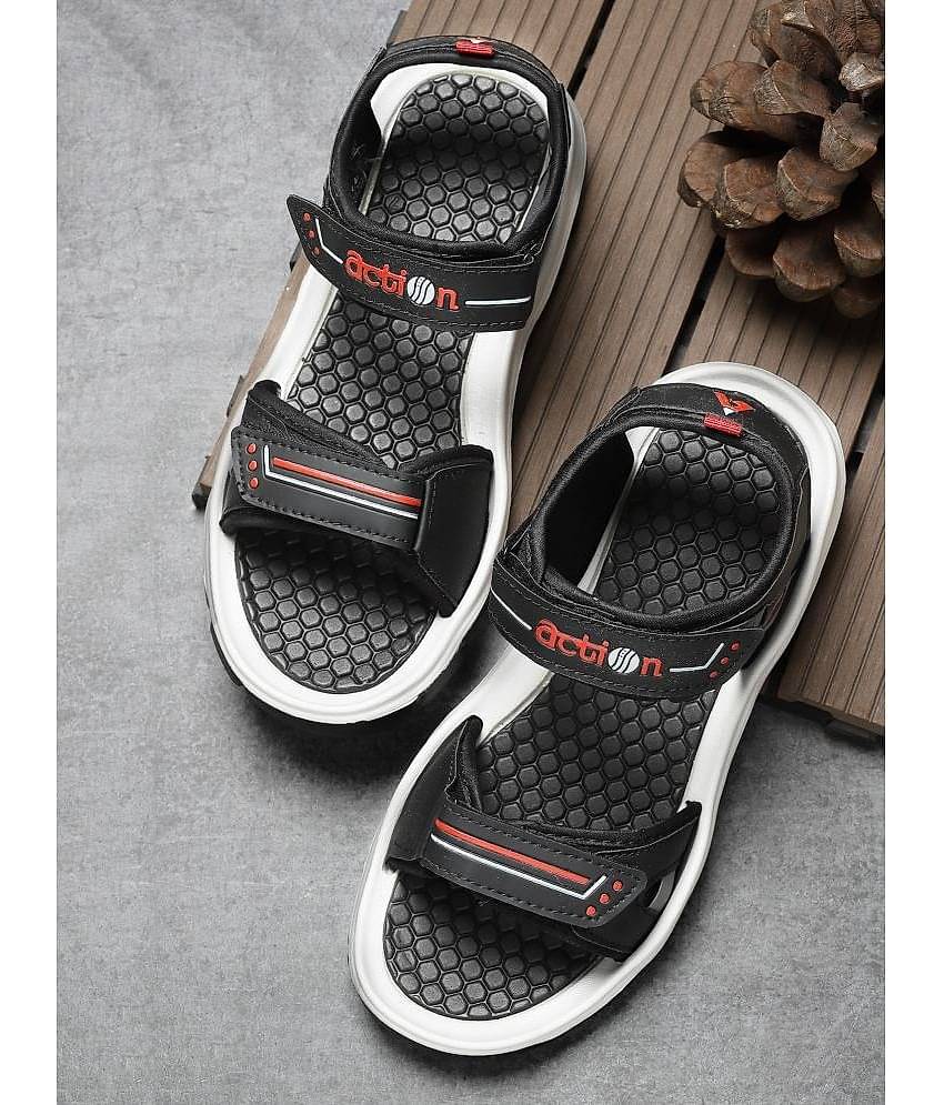 Action - Black Men's Floater Sandals
