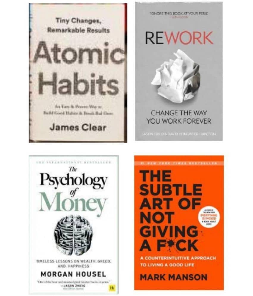 Atomic Habits + Rework + The Psychology Of Money + The Subtle Art - Stationery | Buy online on ZillyBuy