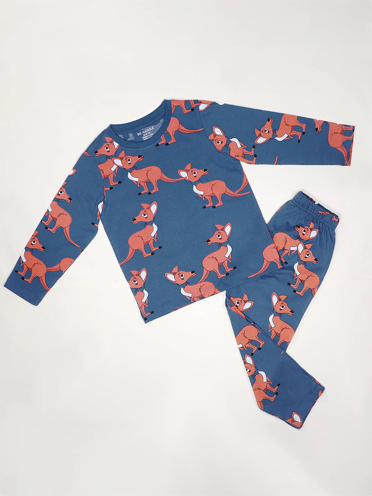     			Be Awara Pack of 1 Boys 100% Cotton Nightsuit Set ( Blue )