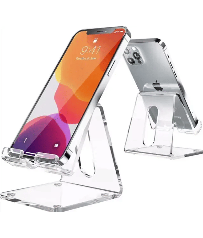 Crystal Colour Premium Appearance Acrylic Cell Phone Stand for Desk Compatible with All Mobile Phone Crystal Colour Premium Appearance Acrylic Cell Phone Stand for Desk Compatible with All Mobile Phone