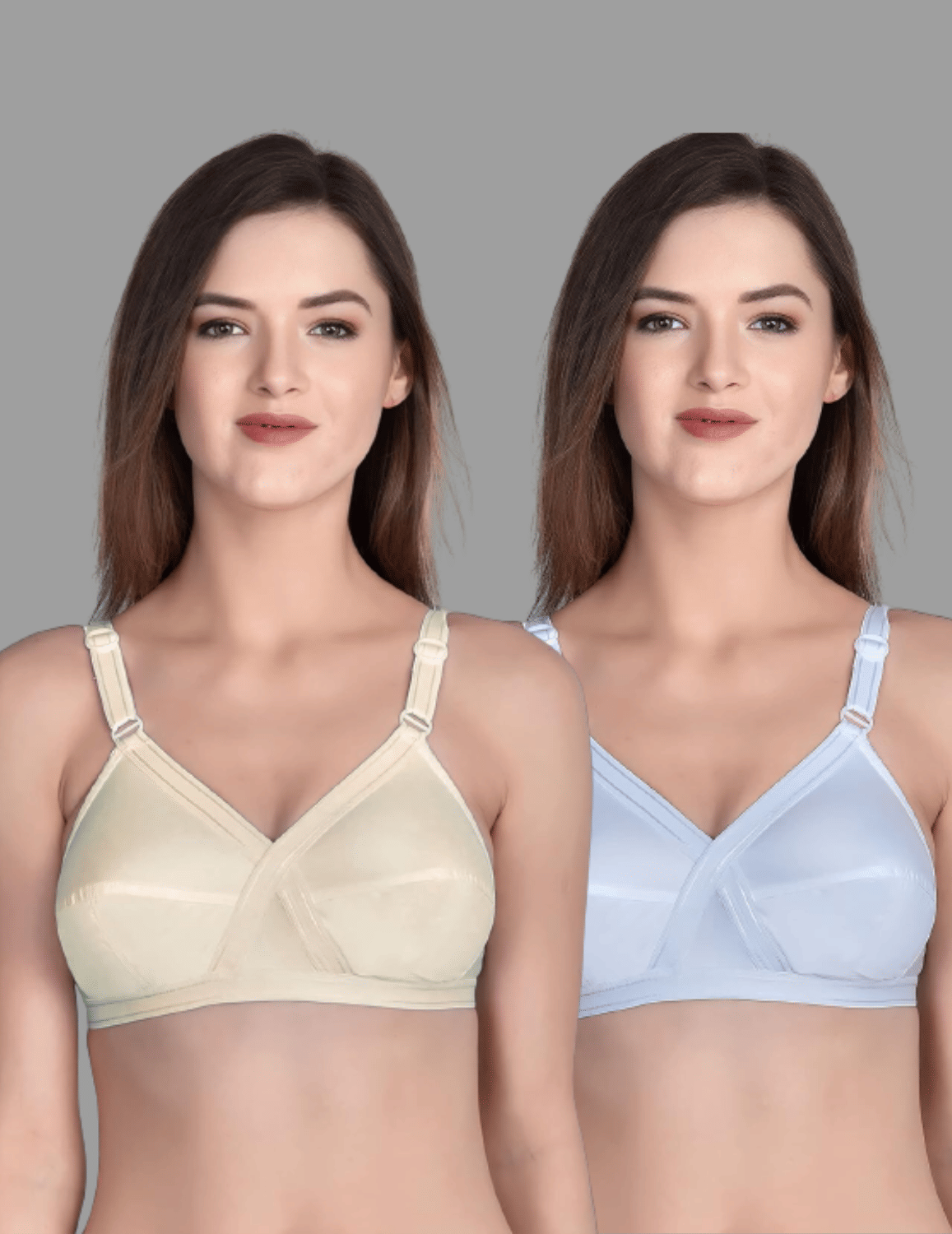 FASHIONBONES Pack of 2 Cotton Women's Everyday Bra ( Multicolor )