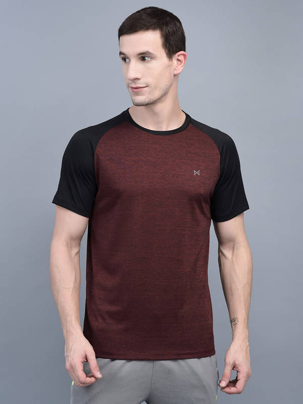     			Force NXT Pack of 1 Cotton Blend Regular Fit Men's T-Shirt ( Maroon )