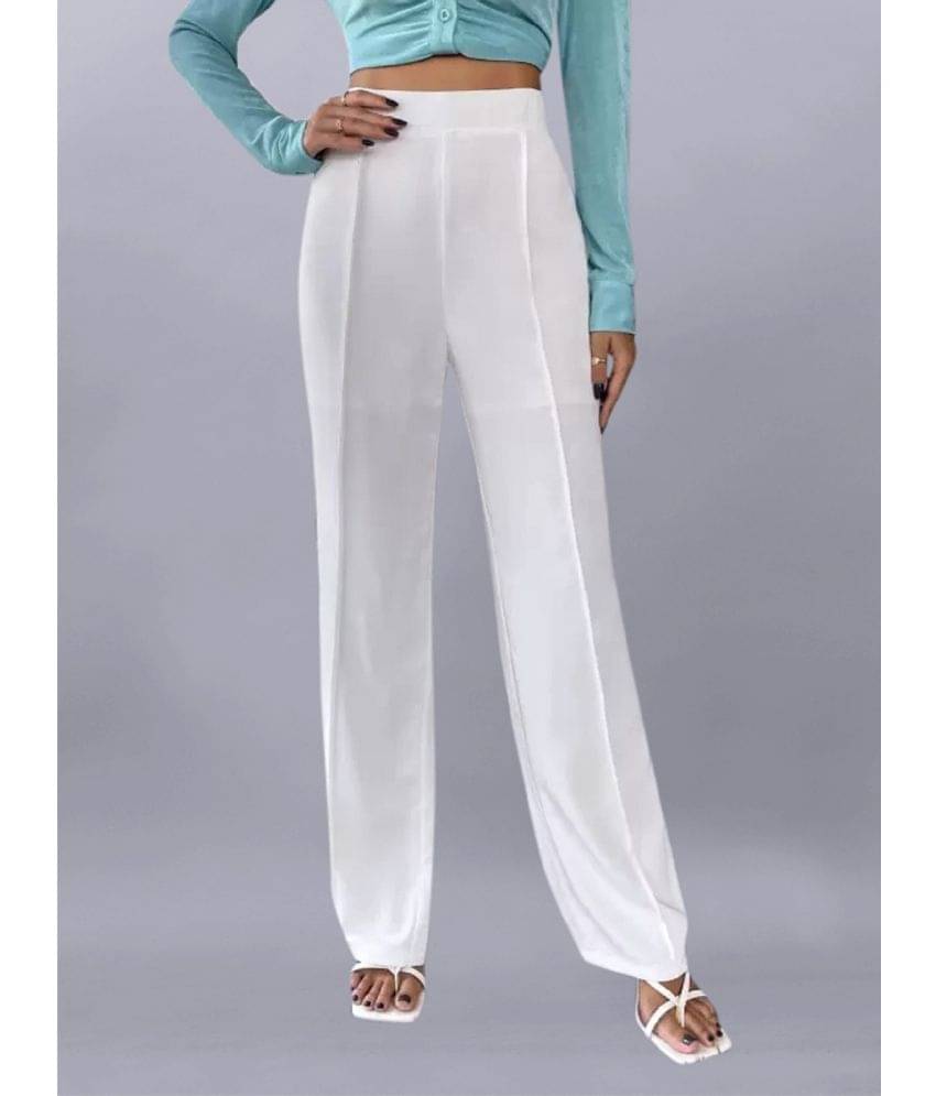     			Gazal Fashions - White Cotton Blend Bootcut Women's Bootcut Pants ( Pack of 1 )