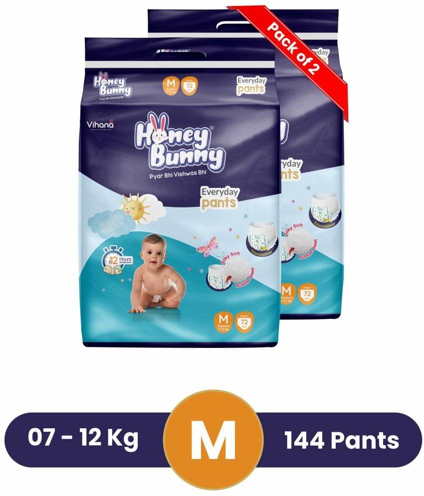     			Honey Bunny - M Diaper Pants ( Pack of 2 )