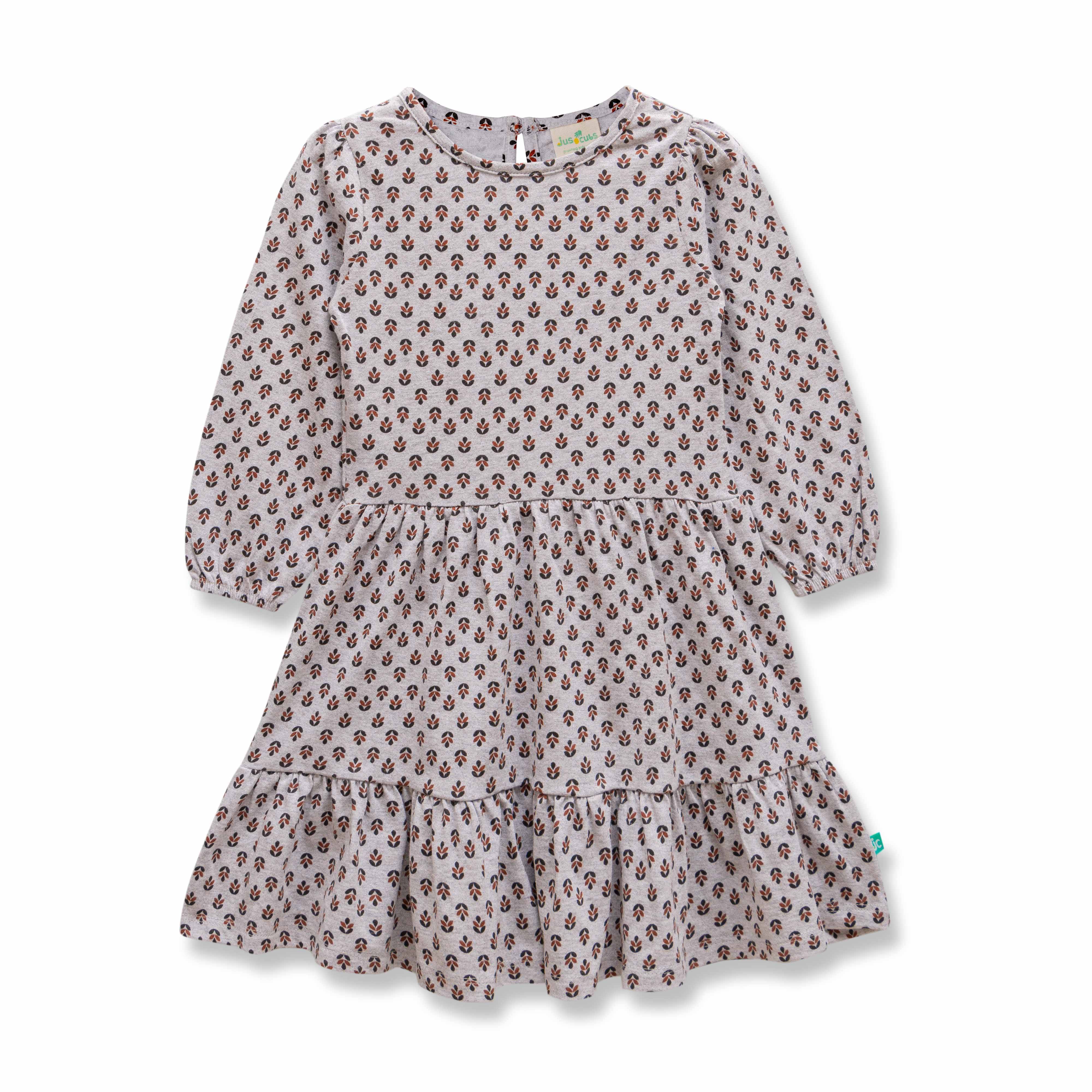     			Juscubs Cotton Fit And Flare Dress For Girls ( Pack of 1 , Gray )
